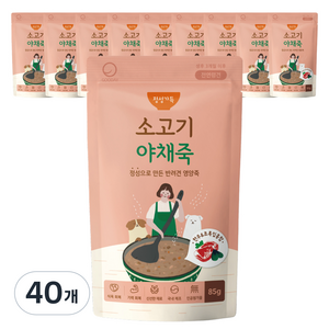 굿데이 강아지 정성가득 영양죽 파우치, 혼합맛(소고기/야채), 85g, 40개