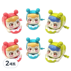세계유통 헬로꼬미 태엽 2종 x 3p 세트, 혼합색상, 2세트