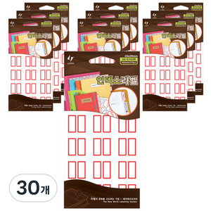 레이테크 인덱스 라벨 견출지 20-G103 23 x 29 mm, R 적색, 18개입, 30개