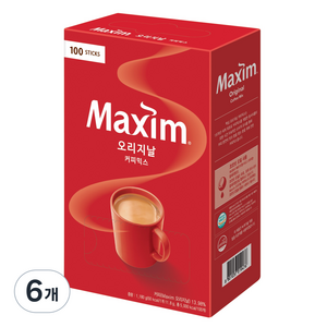 맥심 오리지날 커피믹스, 11.8g, 100개입, 6개