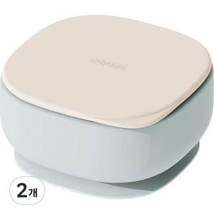 모윰 실리콘 플레이트 흡착볼, 오트밀, 단품, 2개