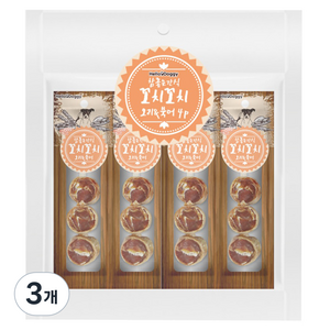 참좋은간식 꼬치꼬치 강아지 간식 4p, 오리 + 북어 혼합맛, 100g, 3개
