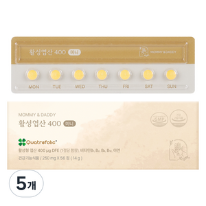 마미앤대디 활성엽산 400 미니 14g, 56정, 5개