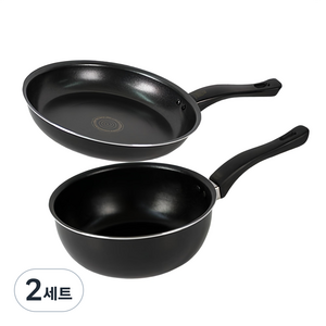 오스벨 베이직 프라이팬 + 궁중팬 세트 2개, 혼합색상, 프라이팬 20cm + 궁중팬 20cm, 2세트