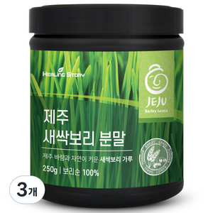 힐링스토리 제주 새싹보리 분말, 3개, 250g