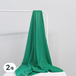 나비손길 두툼한 컬러 인터록 마감 쉬폰 원단, 55릴리그린, 2개