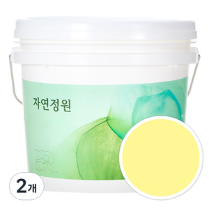 자연정원 수성 페인트, BR024 레몬 옐로우, 5L, 2개