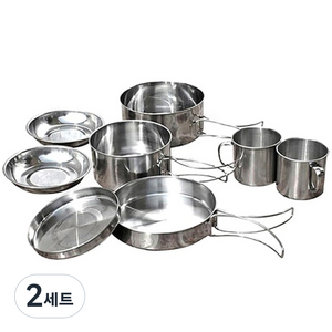 캔버라 스텐 쿠커 8종세트, 실버, 2세트