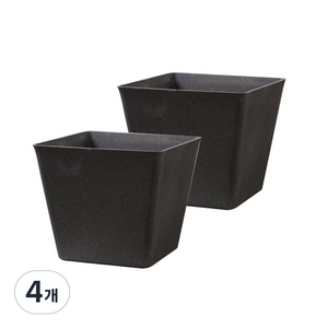 러버플랜터08 FRP화분 2p, BLACK WASH