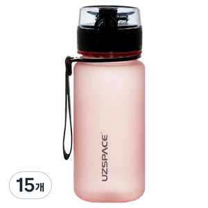 우즈스페이스 트라이탄 벨벳 보틀, 핑크, 350ml, 15개