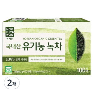 녹차원 유기농 녹차, 1.2g, 100개입, 2개
