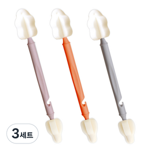 슈베스 국내 제조 듀얼 와이드폼 세척솔 3종 세트, 핑크 + 코랄 + 그레이, 3세트