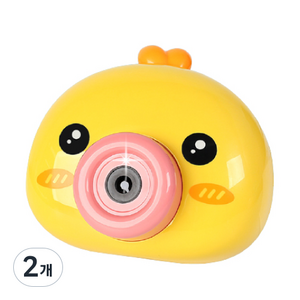 병아리 비눗방울 카메라 7752 + 버블액 세트, 노랑, 2개