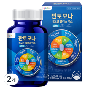 판토모나 남성용 비오틴 플러스 맥스 108g, 180정, 2개