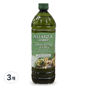 알리안자 포머스 올리브오일, 3개, 1L