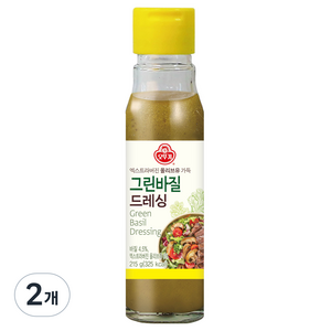 오뚜기 그린바질 드레싱, 215g, 2개