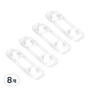 다용도 잠금장치 12cm, 투명, 8개