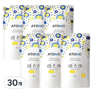 아토앤오투 시그니처 젖병&주방세제 레몬향 리필, 480g, 30개