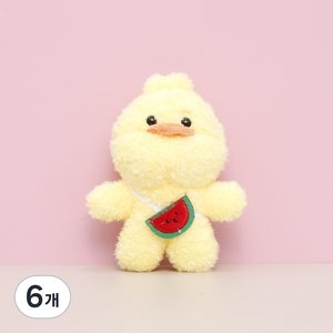 퓨보 귀여운 애착 인형, 수박 오리, 6개, 12cm
