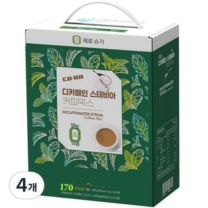 CONA 디카페인 스테비아 커피믹스, 10g, 170개입, 4개