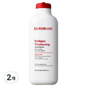 닥터포헤어 폴리젠 씨크닝 저자극 볼륨 강화 탈모샴푸 허브플로럴향, 500ml, 2개