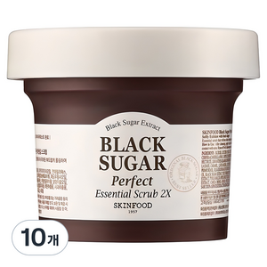 스킨푸드 블랙슈가 퍼펙트 에센셜 스크럽 2X, 210g, 10개