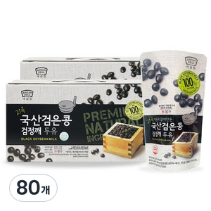 아름뜰 맷돌로 갈아만든 국산 검은콩검정깨두유, 180ml, 80개