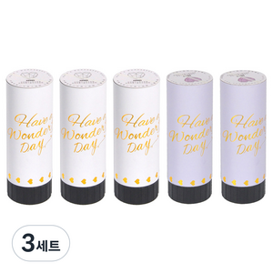 파티쇼 파티꽃가루폭죽 소형 화이트믹스 3p + 라벤다믹스 2p 세트, 혼합색상, 3세트
