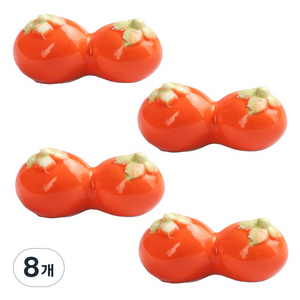 망고스틴 세라믹 젓가락 받침 홀더, 오렌지, 8개
