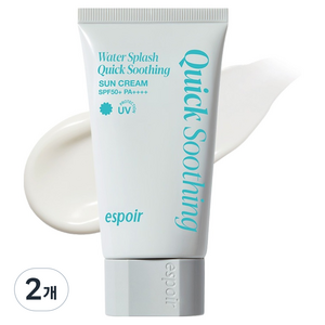 에스쁘아 워터 스플래쉬 선크림 퀵 수딩 SPF50+ PA++++, 2개, 50ml