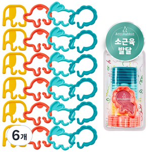 아띠래빗 토이버클 또또고리 촉감발달완구 24p 세트, 랜덤발송, 6개