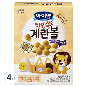 아이얌 일동후디스 한입쏙 계란볼, 4개, 60g, 계란맛