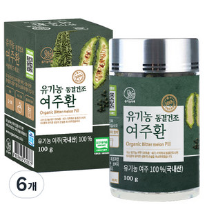 유기농마루 정품 유기농 동결건조 여주환, 100g, 6개