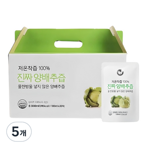 김재식헬스푸드 저온착즙 100% 진짜 양배추즙, 3L, 5개