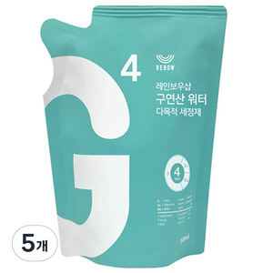 레인보우샵 구연산 워터 다목적세정제 리필, 500ml, 5개