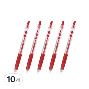 파이롯트 쥬스 젤잉크펜 1.0mm LJU-10M, 레드, 10개