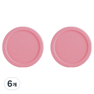 WECK 유리용기 실리콘뚜껑, 베리핑크, 6개