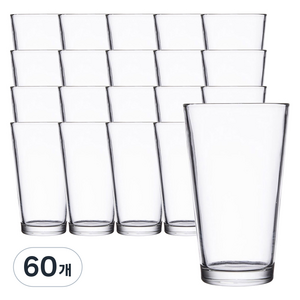 키친초이스 홈카페 유리 베이직믹싱글라스 아이스커피잔 52339 450ml, 투명, 60개
