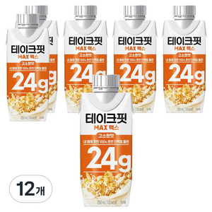 테이크핏 맥스 내 몸에 핏한 단백질 플랜 고소한맛, 250ml, 12개