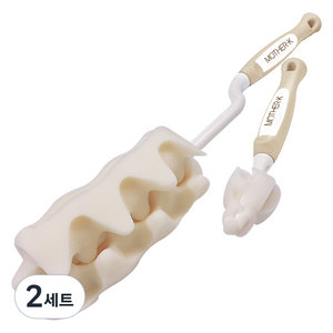 마더케이 젖병 세척 브러쉬 2종 세트, 2세트, 크림