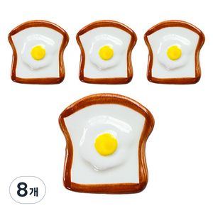 귀여운 빵모양의 수저받침, 식빵, 8개