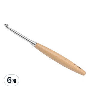 SOKIND 모사용 고급원목손잡이 코바늘, 6개
