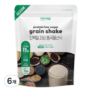 비단식당 단백질 저당 통곡물선식, 6개, 500g