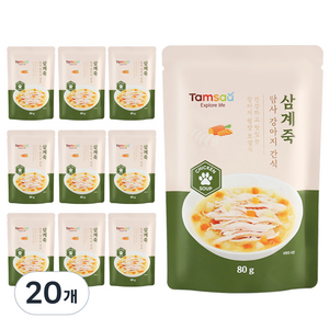 탐사 강아지 보양간식, 삼계죽, 80g, 20개