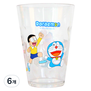 아이조움 도라에몽 하트빅컵, 혼합색상, 6개, 350ml
