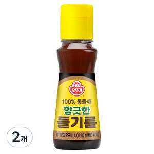 오뚜기 향긋한 들기름, 80ml, 2개