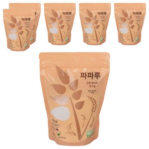 파파루 간편레시피 유기농 쌀가루 현미 고운입자 이유식 초기, 350g, 6개