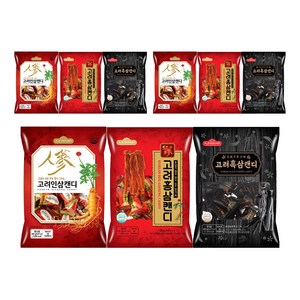 일광제과 고려홍삼캔디 280g + 고려인삼캔디2 280g + 고려흑삼캔디 280g, 840g, 3세트