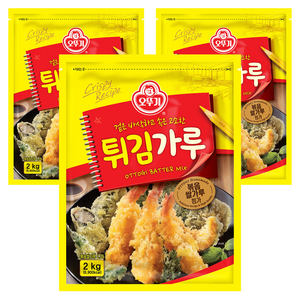 오뚜기 튀김가루, 2kg, 3개