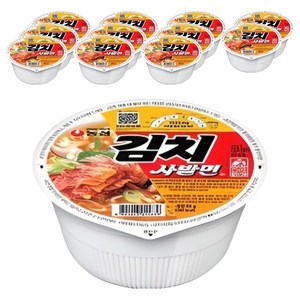 농심 김치 사발면 86g, 12개